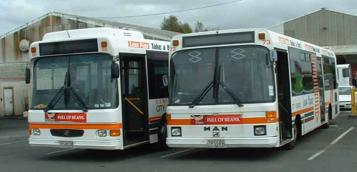 Go-bus Hamilton City Mercedes O305 Fairfax 2000 86 & MAN 11.190 Fairfax 73